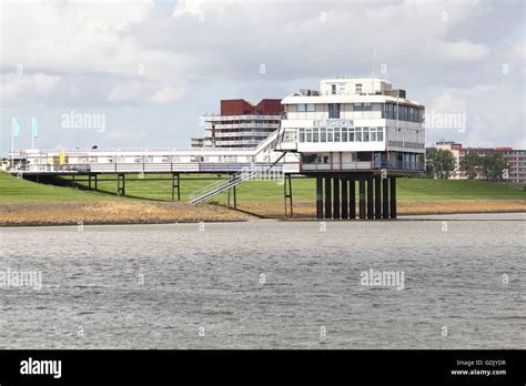 Eemshotel Delfzijl Placed On Pylons In The Dollart Bay Wadden Sea