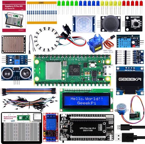 Geeekpi Raspberry Pi Pico W Ultimate Kit With Raspberry Pi Pico W With