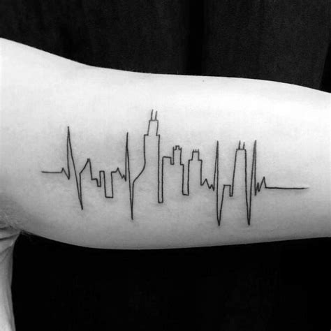 20 Chicago Skyline Tattoo Designs For Men - Urban Center Ink