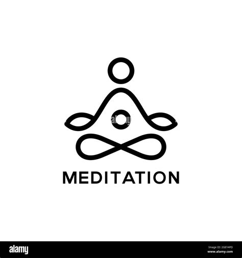 MEDITATION THERAPY LOGO DESIGN VECTOR MEDITATION TEMPLATE WITH LEAF