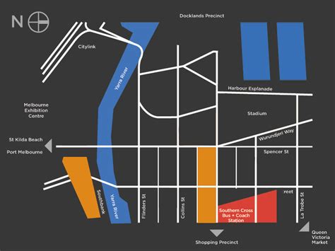 Southern Cross Station Map | Color 2018