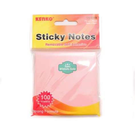 Sticky Notes Kenko SN 0303 Removable Self Adhesive 75x75mm Pembatas