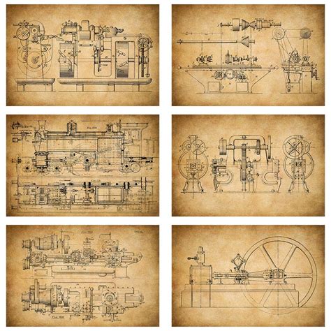 Buy Meishe Art Mechanical Blueprint Structural Drawing Illustration