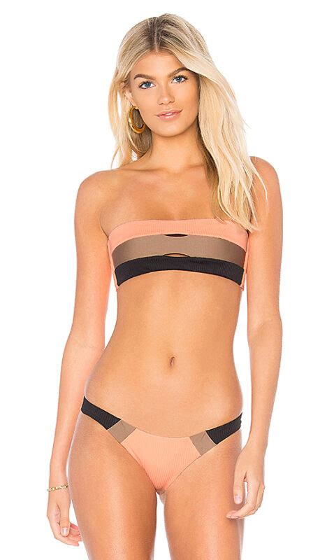 Kristin Cavallari S Color Block Striped Bikini Big Blonde Hair