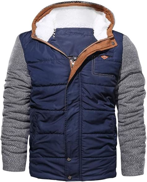 Chaqueta De Invierno Para Hombre Acolchada Con Forro De Lana Chaqueta