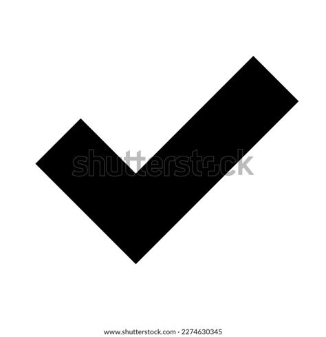 Check Mark Silhouette Icon Choice Permission Stock Vector Royalty Free