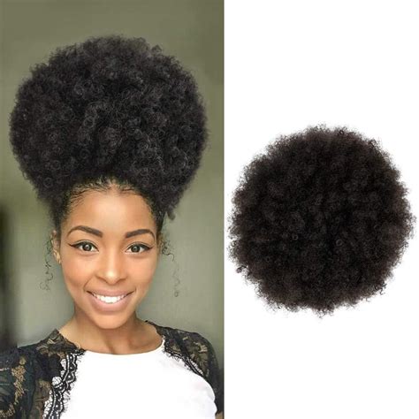 Yeame Afro Puff Drawstring Ponytail For Black Women Short