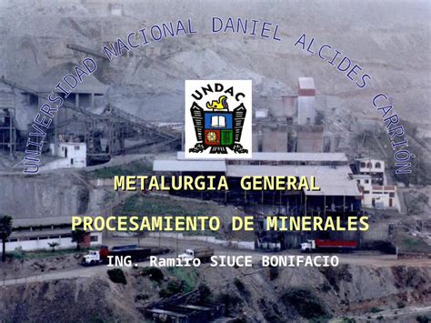 Ppt Procesamiento De Minerales Ppt Dokumen Tips