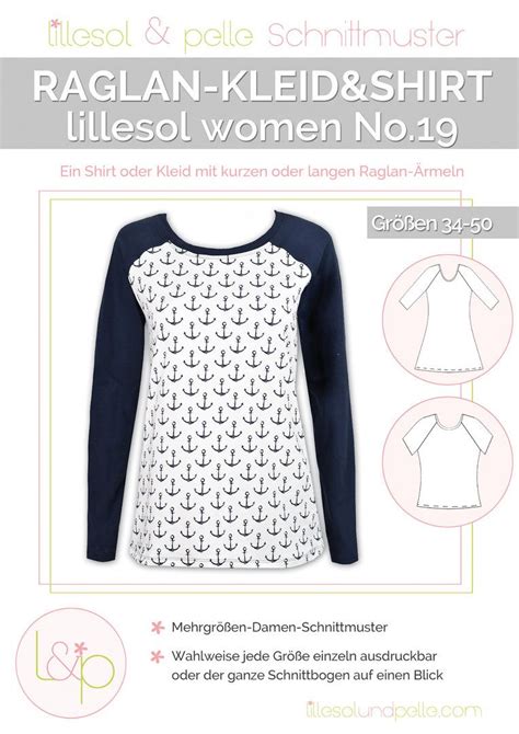 Ebook Schnittmuster Lillesol Women No 19 Raglan Kleid Shirt