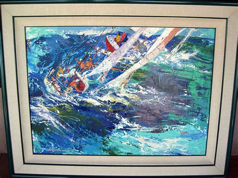 Leroy Neiman - High Seas Sailing - Original Oil on Board - 1975