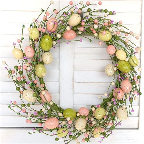 egg cellent easter wreaths  spruce   front door
