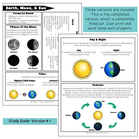 Sun Moon Earth Model Worksheet