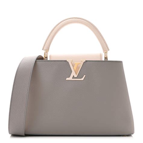 Louis Vuitton Taurillon Capucines Mm Steeple Gray Fashionphile