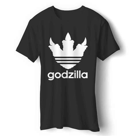 Japan Footprint Godzilla Adidas Replica Logo Funny Man S T Shirt Man