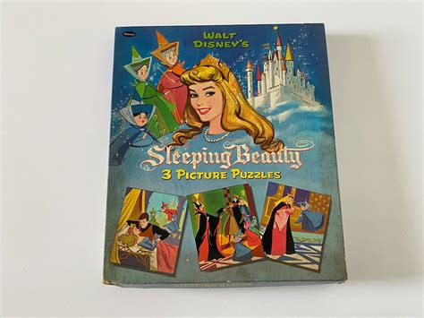 1950s Whitman Walt Disney Sleeping Beauty 3 Puzzle Set Etsy