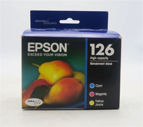 Epson 126 High Capacity Cyan Magenta Yellow Durabrite Ultra Ink Expires 102026 Ebay