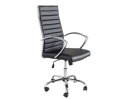 Fauteuil De Bureau Simili Cuir Noir Dylan