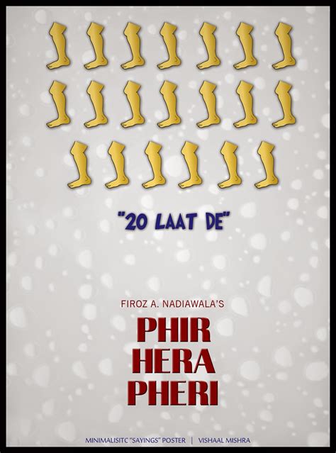 Minimalistic "Sayings" Poster: Phir Hera Pheri