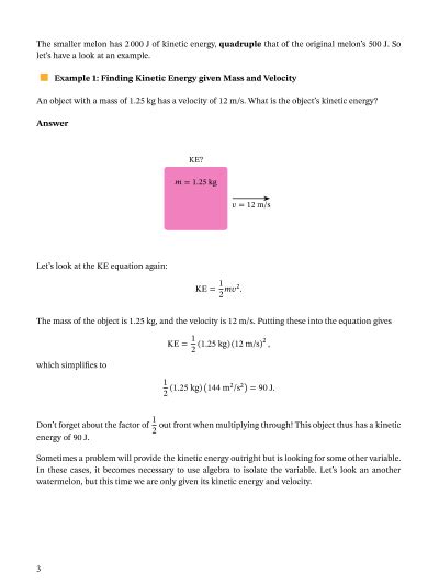 Lesson Kinetic Energy Nagwa