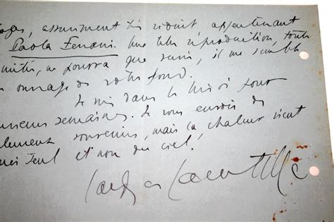 Lettre Autographe signée de LACRETELLE Jacques à Max Fischer le 25