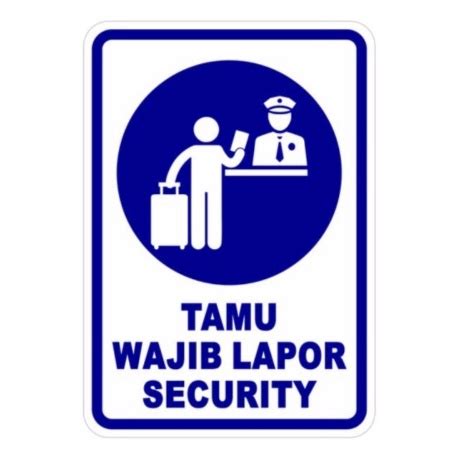 Jual Rambu Tamu Wajib Lapor Security Cm X Cm Plat Alumunium