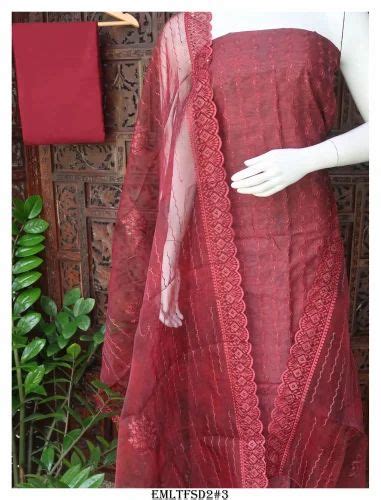 Embroidered Muslin Silk Sets At Rs 1500 Piece Unstitched Embroidered