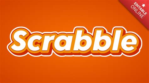 Scrabble Orange Text Effect Generator