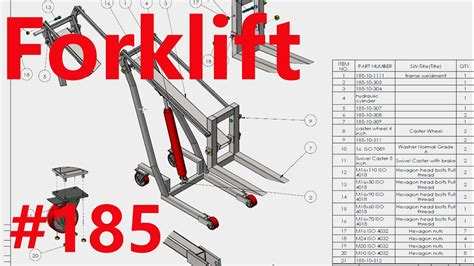 Solidworks Exercise 185 Make A Handle Forklift In Solidworks Youtube