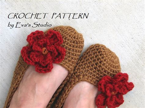 Adult Slippers Crochet Pattern Pdfeasy Great For Beginners Etsy