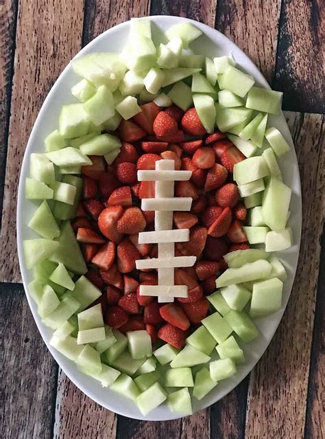 Football Fruit Tray For The Big Game - Desert Chica