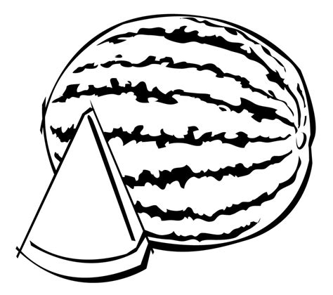 Watermelon Black And White Clipart Clipart Suggest