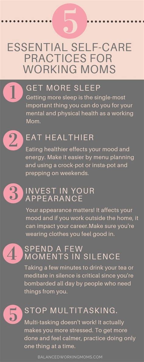 The 5 Most Important Self Care Practices For Working Moms Balanced