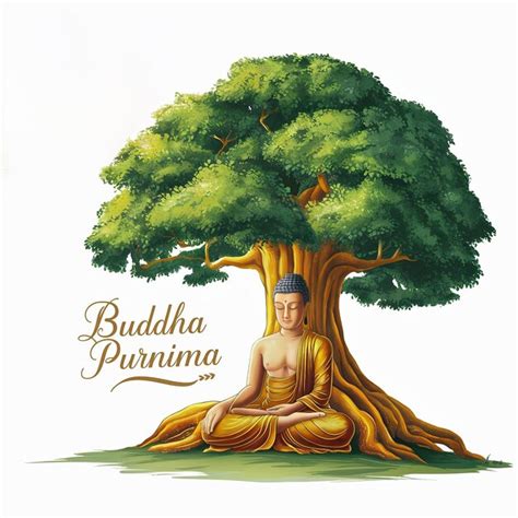 Premium Photo Buddha Purnima Vesak Day Illustration Gautam Buddha