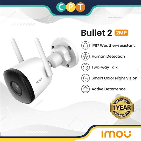 Imou Bullet Mp Ipc F Fen D Cctv P Smart Monitoring Wifi Outdoor