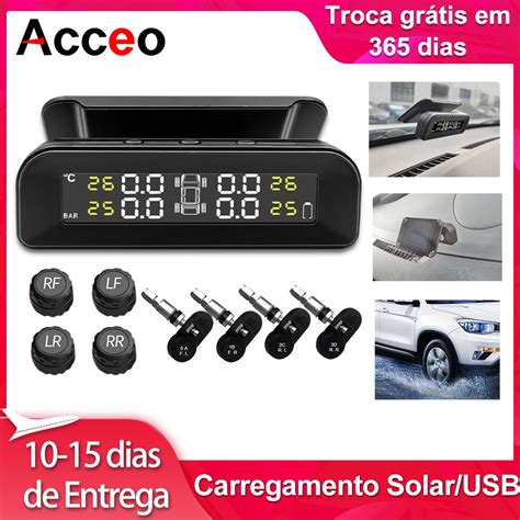 Acceo Inteligente Tpms Carro Monitor De Alarme Press O Dos Pneus