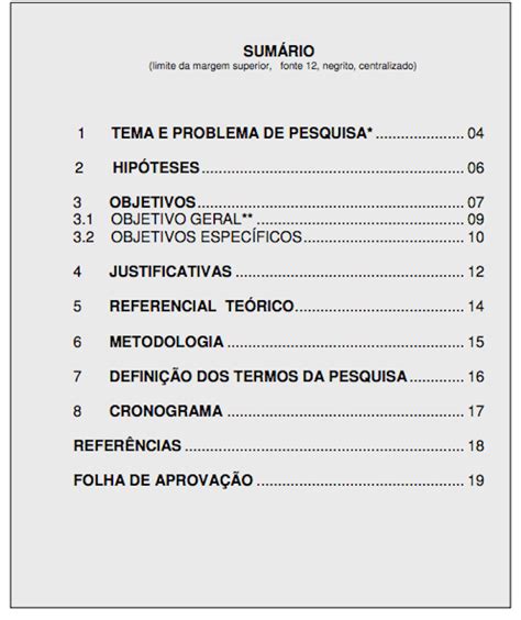 Exemplo De Sumário Nas Normas Da Abnt Novo Exemplo