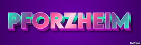 Pforzheim | Purple, Green And Pink 3D | Text Effect Generator