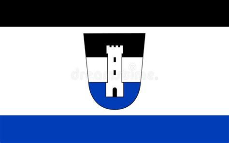 Flag of Neu-Ulm City in Bavaria, Germany Stock Illustration ...