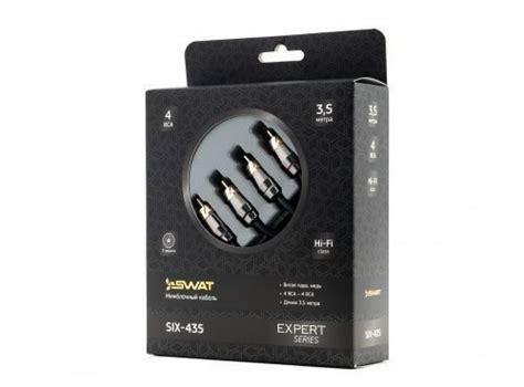 SWAT SIX-435 межблочный кабель 4RCA-4RCA, 3.5 метра