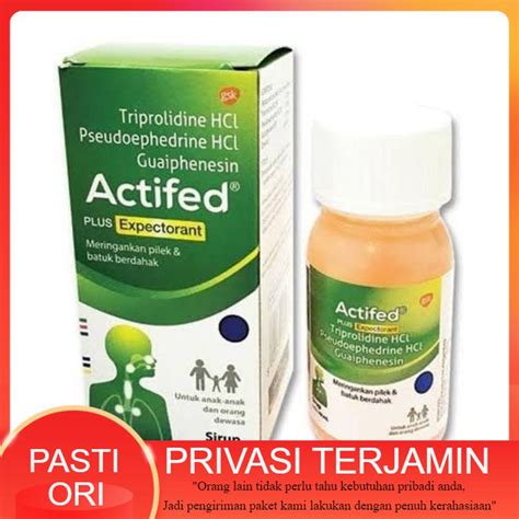 Jual Actifed Sirup Hijau Ml Aktifed Obat Batuk Dan Flu Shopee