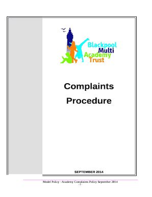 The Complaints Procedure Doc Template PdfFiller