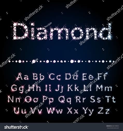 Vector Diamond Letters Shiny Diamond Alphabet Font 266109653