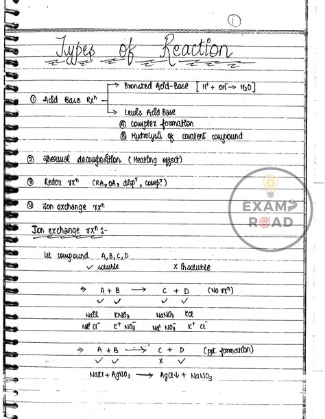 SOLUTION: Salt analysis and types of reactions notes - Studypool