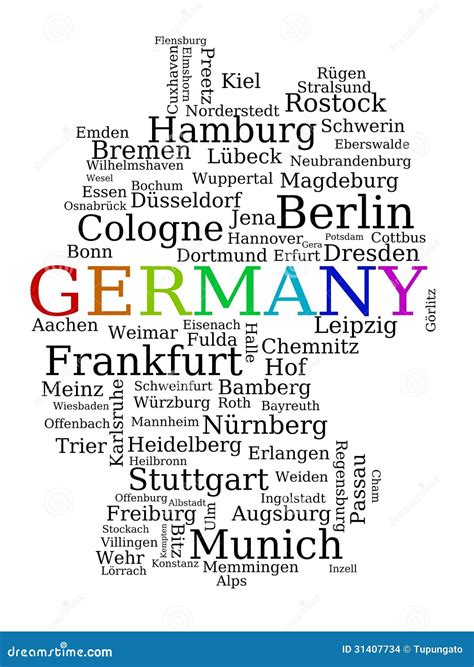 Germany stock vector. Illustration of text, travel, destination - 31407734