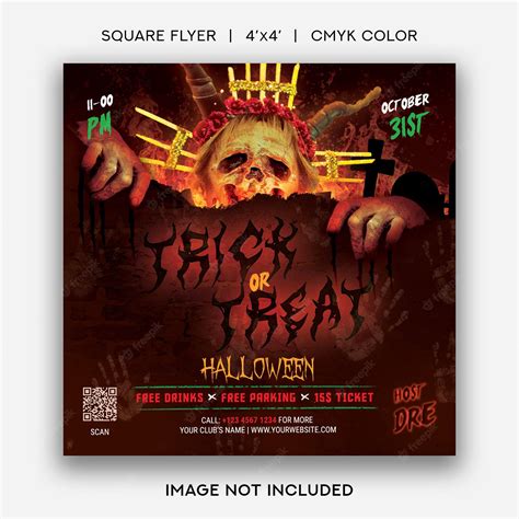 Premium Psd Trick Or Treat Flyer Template