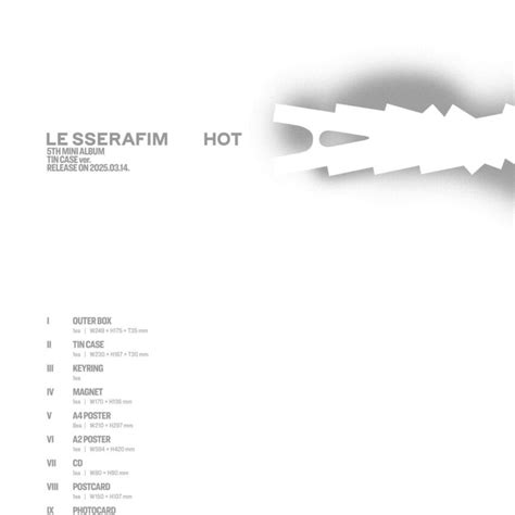 LE SSERAFIM 5th Mini Album HOT TIN CASE Ver OMFOO