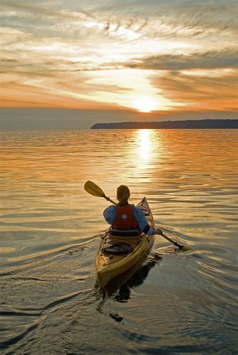 Sunset Kayak Kayaking Kayak Camping Canoe And Kayak