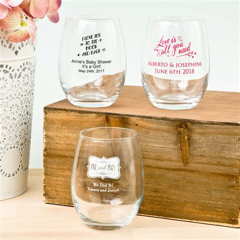 Personalized Stemless Wine Glasses Print Canada Store