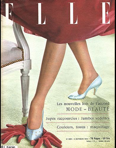 Couverture ELLE Magazine 1953 Gant Les Plus Belles Couvertures De