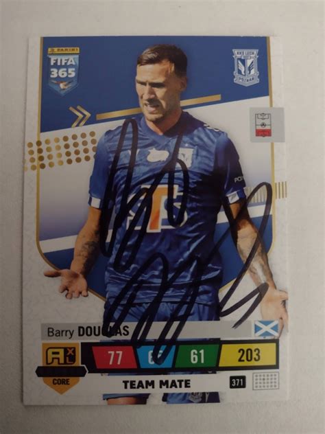 Karta panini autograf Lech Poznań Fifa 365 Bary Douglas 15340116341